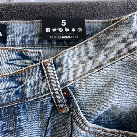 Tall FashionNova Crossed over straight Jeans - Picture 2 of 3